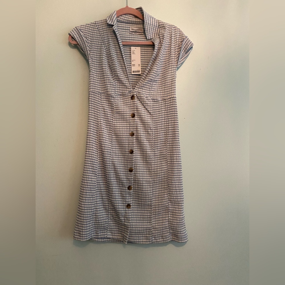 Urban outfitters mini blue gingham dress